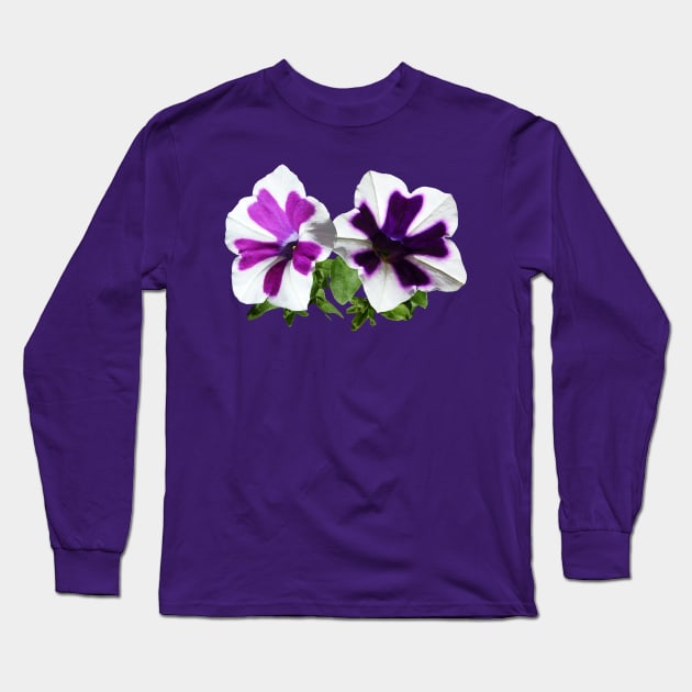 Petunias - Petunias Standing Guard Long Sleeve T-Shirt by SusanSavad